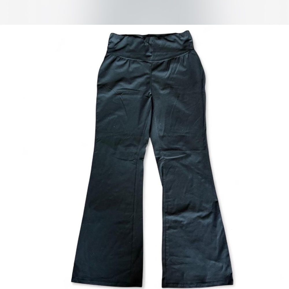 SHEIN Black Flared Track Pants